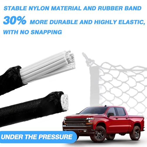 MICTUNING Upgraded 41 x 30 Inch Cargo Net Auto Trunk Rear Cargo Organizer Elastic Mesh Net Holder - Universal Fit for SUV Truck Mini Vans - Image 4