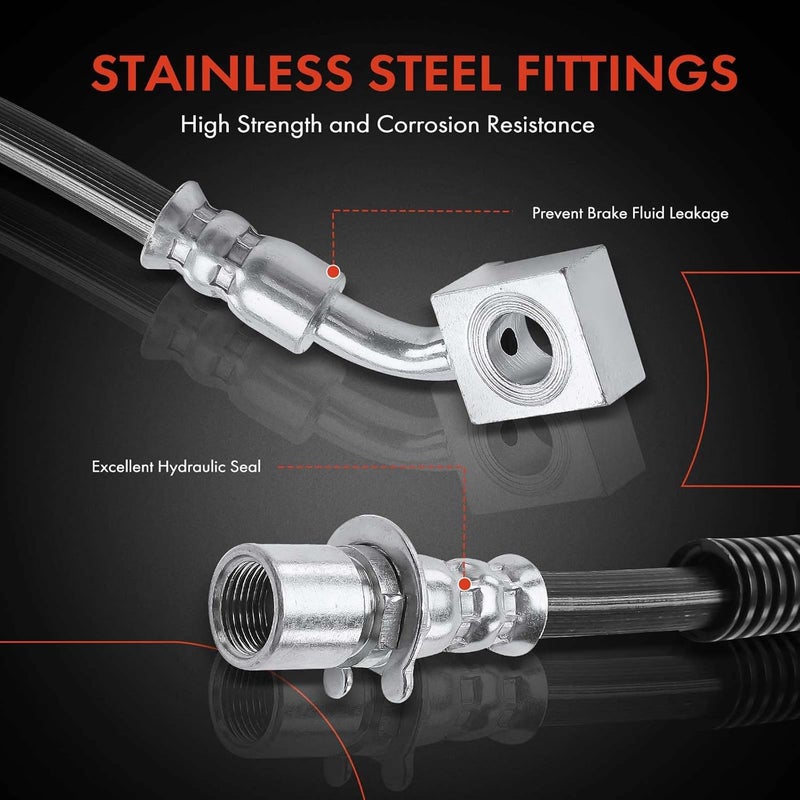 A-Premium Front Passenger Brake Hydraulic Hose - Image 4