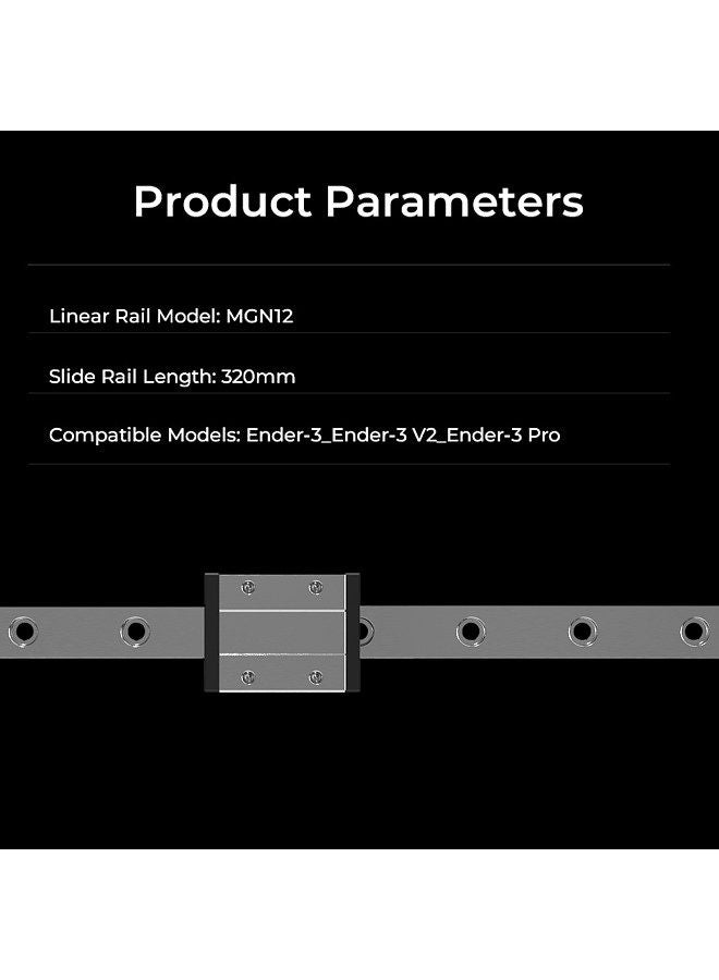 Linear Guide Rail Kit High Precision Printing High Speed Printing and Long Service Life for 3D Printers Ender-3/ Ender-3 Pro/ Ender-3 V2