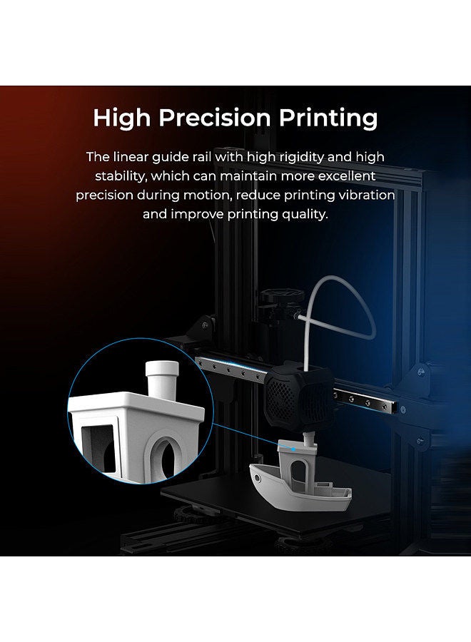 Linear Guide Rail Kit High Precision Printing High Speed Printing and Long Service Life for 3D Printers Ender-3/ Ender-3 Pro/ Ender-3 V2