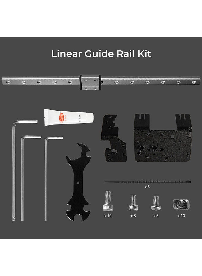 Linear Guide Rail Kit High Precision Printing High Speed Printing and Long Service Life for 3D Printers Ender-3/ Ender-3 Pro/ Ender-3 V2
