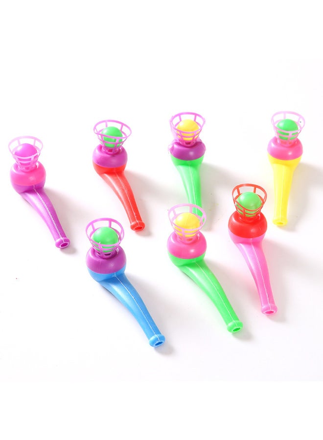 Children's Toy Suspended Blowing Ball 80s Classic Nostalgic Toy Blowing Music Magic Suspended Ball Baby Game Stall-Color: Pipe Blowing Ball In Random Colors - Image 1