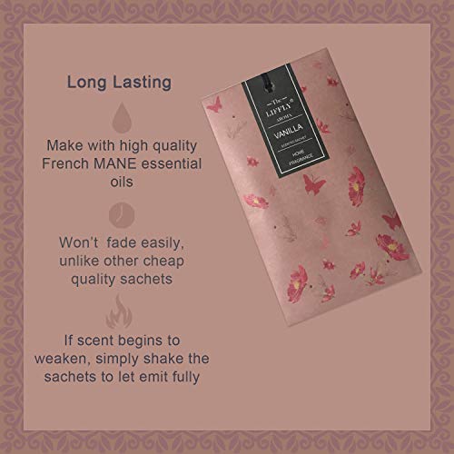 Liffly حزم لي فلي 14 من أكياس معطرة برائحة الفانيليا للأدراج والخزائن - Image 2