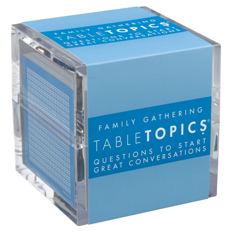 TableTopics Family Gathering Conversation Cards for Multi-Generational Get Togethers with 135 Questions to Use with Relatives at Reunions, Holidays, & Other Events - Image 1