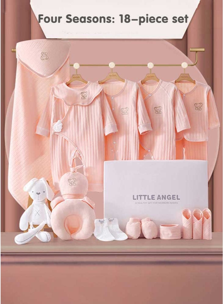 سوبر زي يوث 18 قطعة ملابس الطفل مجموعة ، الوليد لايت هدية مجموعة للبنين والبنات ، الوليد الطفل البنود مع التمريض الوسائد ، 100% قسط القطن-مناسبة أربعة مواسم - Image 1