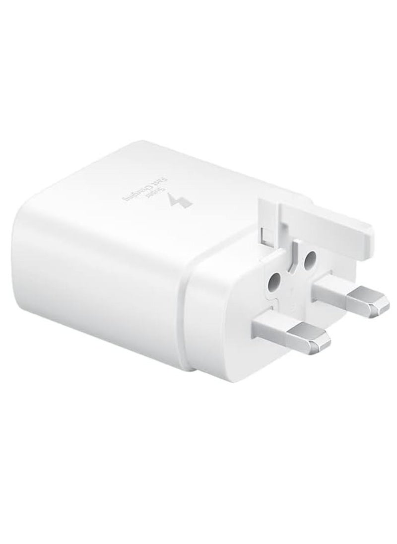 شاحن سامسونج الأصلي 45 واط USB-C للأجهزة اللوحية والهواتف المحمولة - شحن فائق السرعة 2.0 لجهاز سامسونج جالاكسي نوت S10+ وأجهزة USB من نوع C الأخرى - أبيض - Image 3