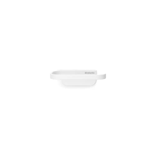 Brabantia Mindset Wall Mounted Toilet Roll Holder Mineral Fresh White Wide Opening Bathroom Tissue Rack Concealed Fixings AntiRust Materials - Image 3
