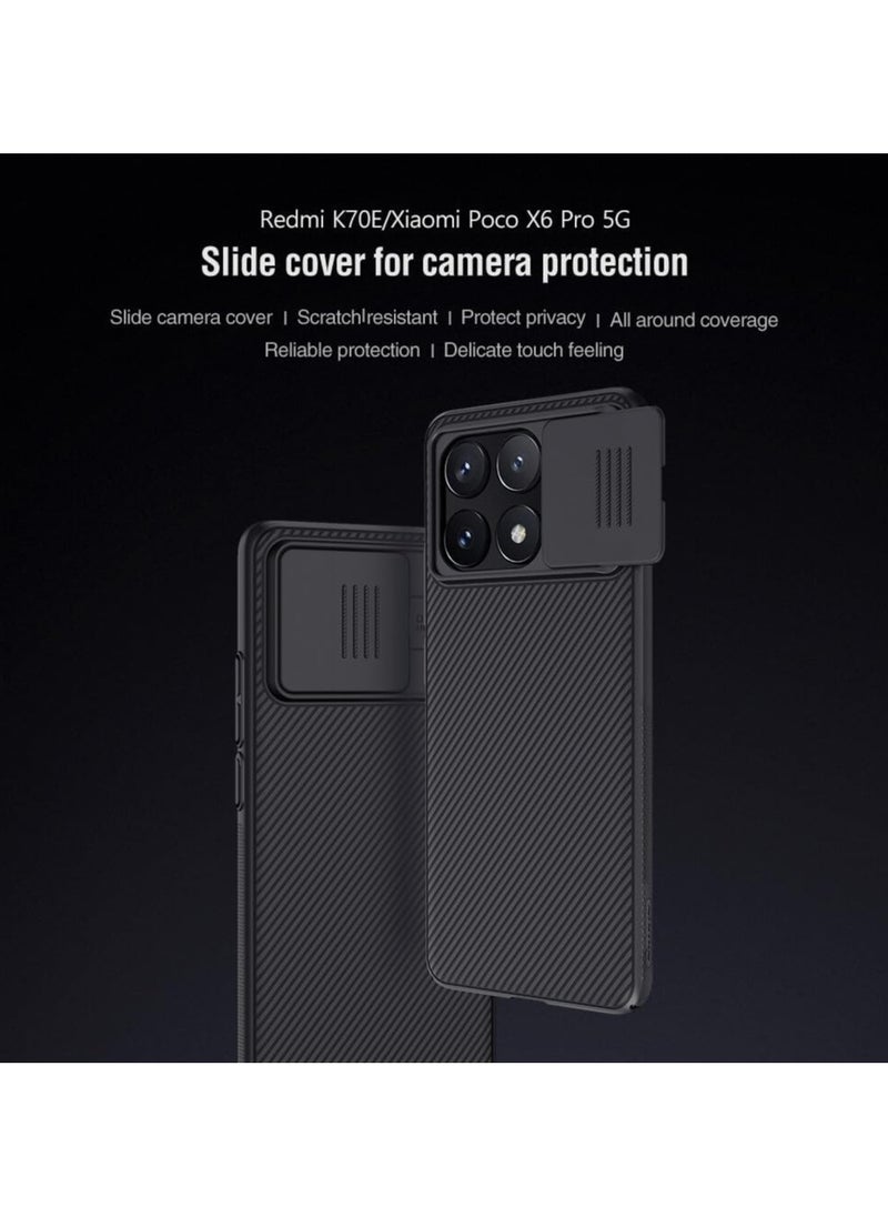 Nillkin CamShield Protective Case for Xiaomi Redmi K70E/Poco X6 Pro 5G Hard PC Ultra-Thin Anti-Scratch Cover with Camera Protector Black  - Image 2