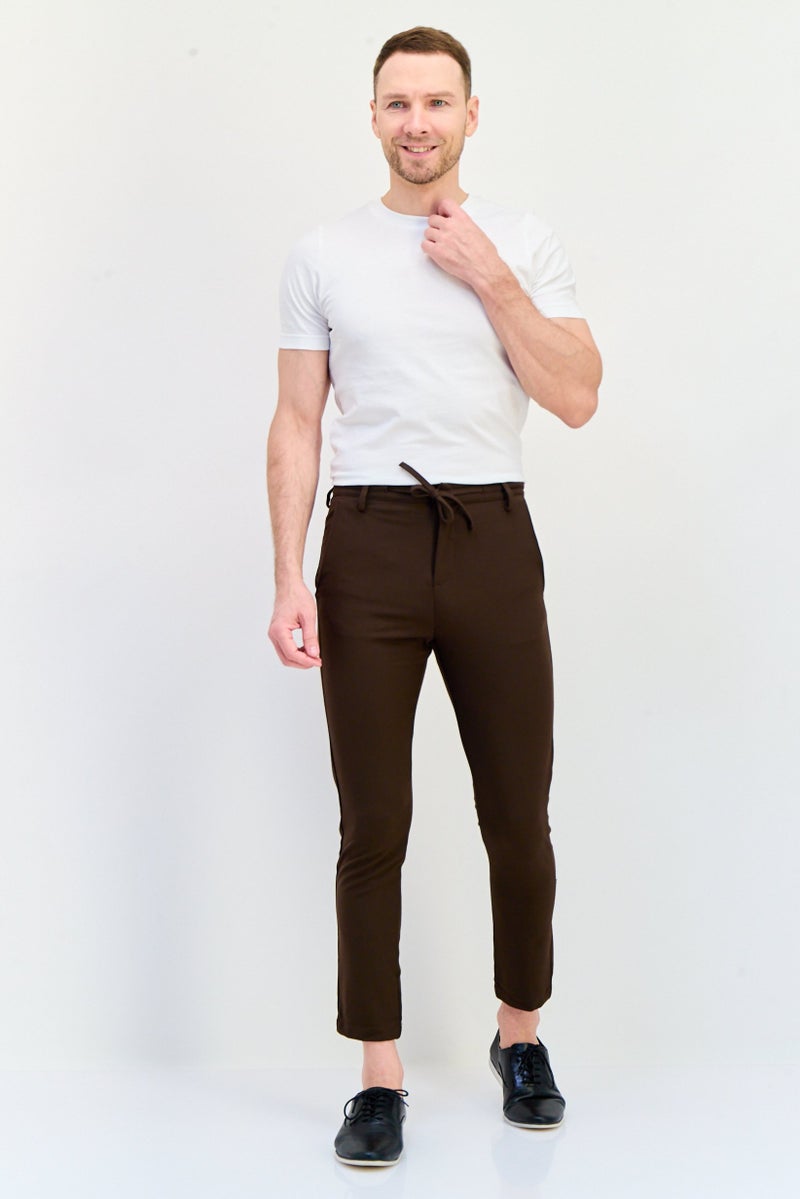 Celio سروال رجالي بقصة عادية مستقيمة، بني داكن - Image 4