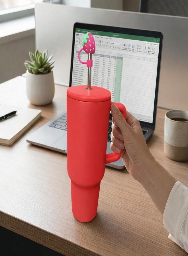 Newvent® Silicone Straw Cover Cap for Tumbler | Reusable Cute Cartoon Mix Design Stanley Cups (Size - 10MM, Multidesign) - Image 4