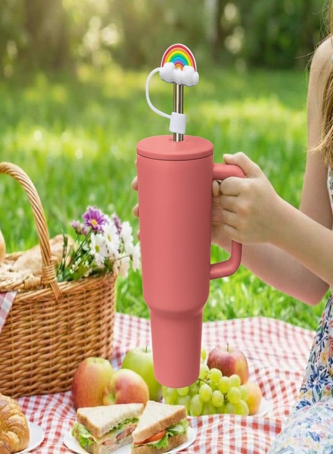 Newvent® Silicone Straw Cover Cap for Tumbler | Reusable Cute Cartoon Mix Design Stanley Cups (Size - 10MM, Multidesign) - Image 3