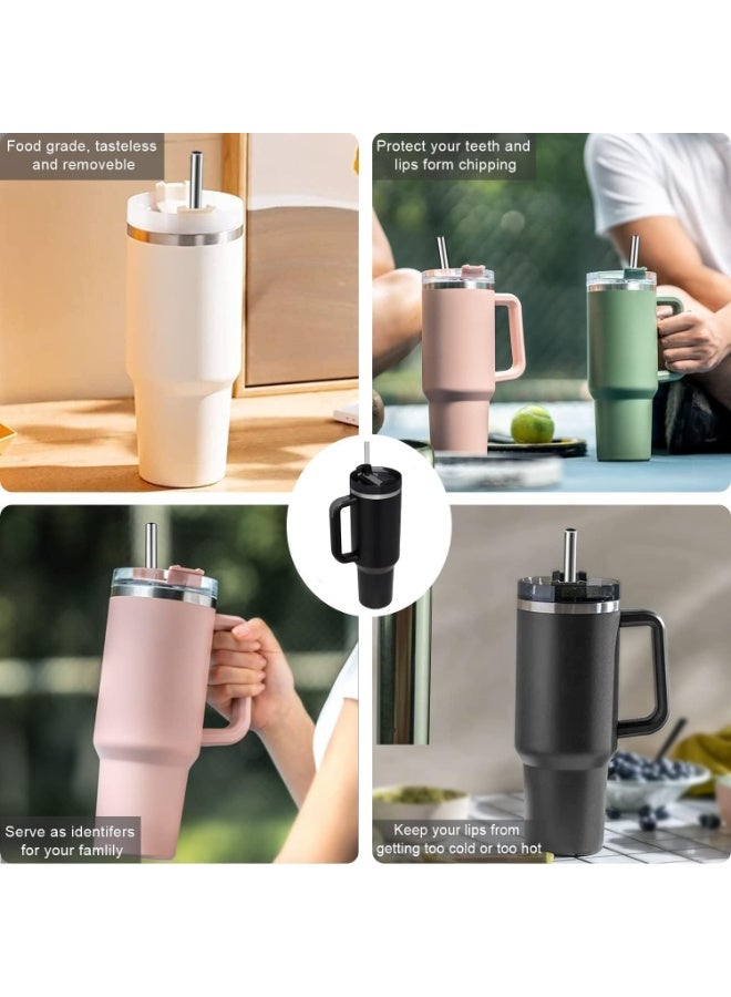 40oz Quencher H2.0 FlowState Tumbler – Insulated Stainless Steel Cup with Handle, Lid & Straw – Leakproof, BPA-Free, Dishwasher Safe – Ideal for Water, Coffee, or Iced Drinks – Black
