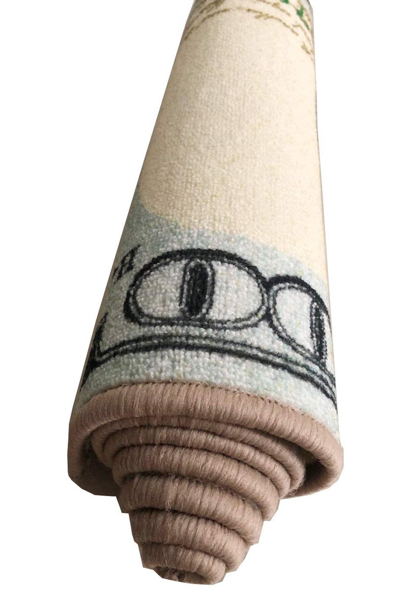 HUAHOO Money Rugs 100 Dollar Bill Runner Cool Area Rug for Living Room Kitchen Rug Laundry Runner Rug Bedroom Bathroom Mat (22" x 57") - Image 4
