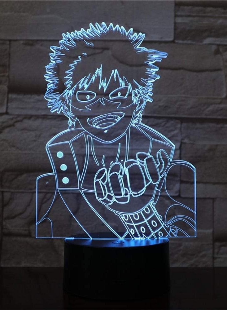 althiqahkey 3D Illusion Lamp LED Multicolor Night Light My Hero Academia Bakugo Katsuki Gift for Boys Kids Room Decor Table Lamp Best Birthday Holiday Gifts for Children - Image 1