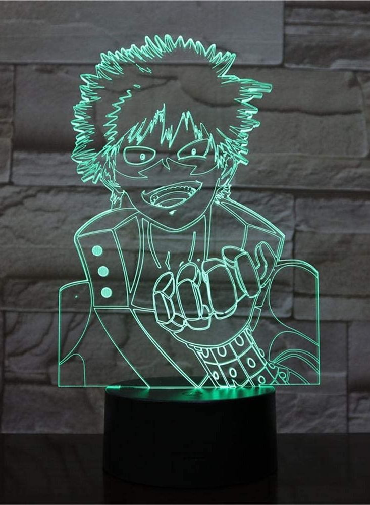 althiqahkey 3D Illusion Lamp LED Multicolor Night Light My Hero Academia Bakugo Katsuki Gift for Boys Kids Room Decor Table Lamp Best Birthday Holiday Gifts for Children - Image 2