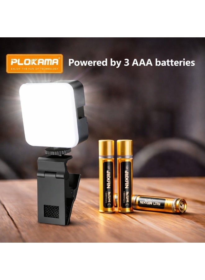 PLOKAMA Mini Selfie Ring Light for Mobile – PLOKAMA Original, 3-Level Professional LED Lighting, Battery Powered Portable Clip Light for Video, Photography, Calls & Live Streaming - Image 2