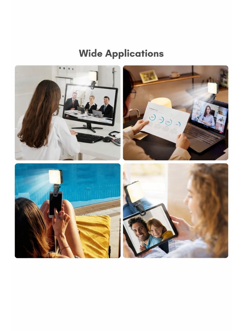 PLOKAMA Mini Selfie Ring Light for Mobile – PLOKAMA Original, 3-Level Professional LED Lighting, Battery Powered Portable Clip Light for Video, Photography, Calls & Live Streaming - Image 3