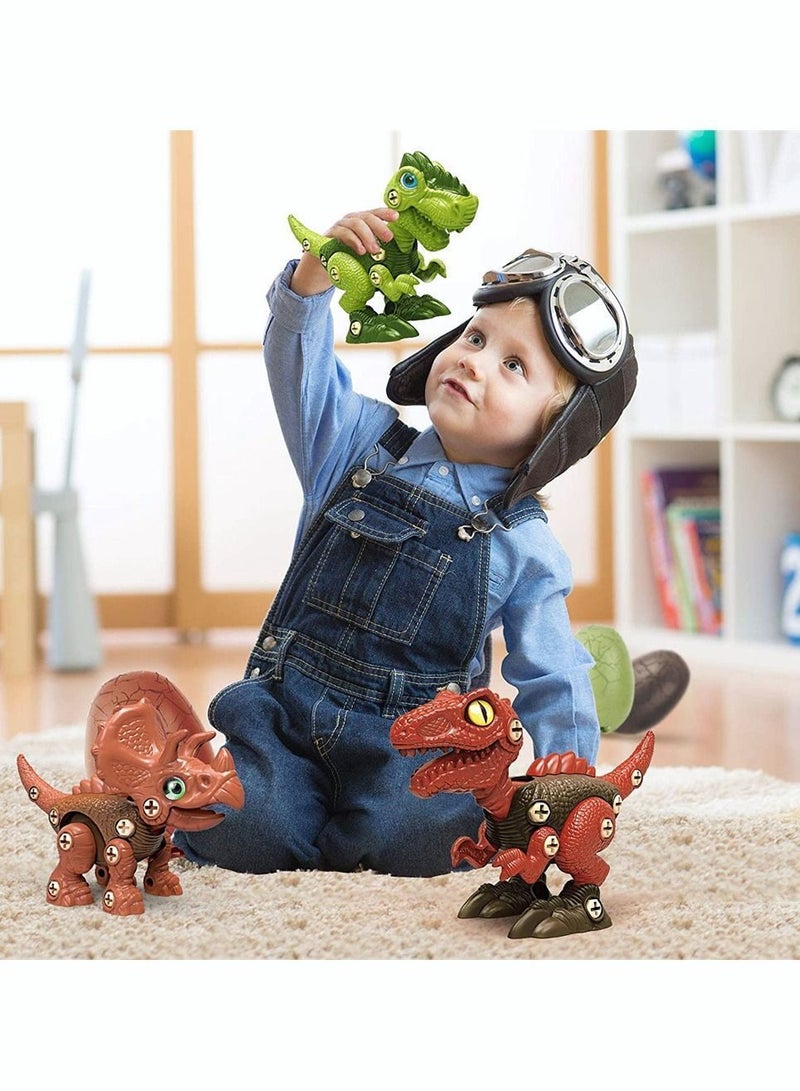 Y&D Assembled Dinosaur Egg, SYOSI Take Apart Toys with Eggs DIY STEM Building Set Including screwdriver for Kids 3-7, Green T-Rex - Image 3