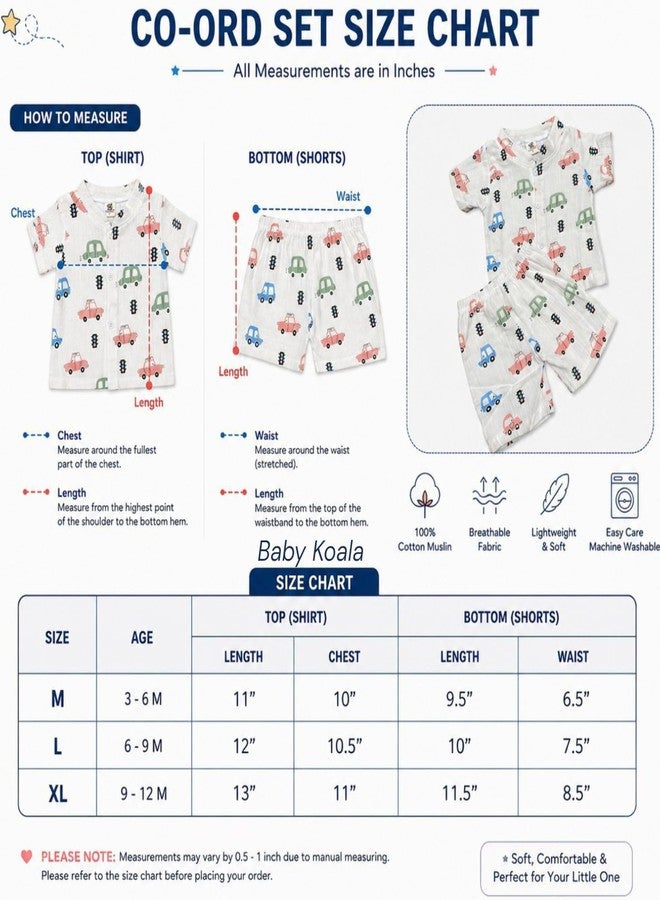 Fabrify Crinkled Muslin Coton Baby and Kids Pyjama Set, Unisex Nightwear, Half Sleeve, Regular Fit, Trendy Nightsuit for Boys and Girls (L (6-9 Months)) - Image 2