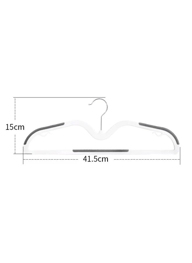 Clothes Hanger Anti Shift Hanger, Non-Slip Hanger, Plastic, Laundry Hanger, 360° Swivel, Space Saving, Multi-Functional, Stylish, 16.5 Inch-White - Image 2