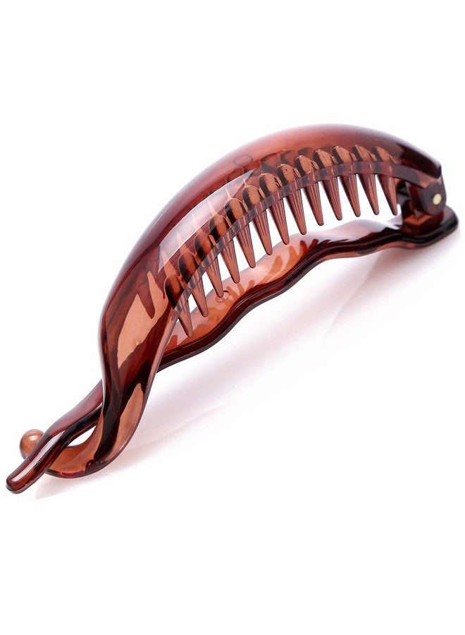 Prettyou 3.7 Inches Plastic Banana Pony Hair Clip for Women, Pack of 6 - Image 4