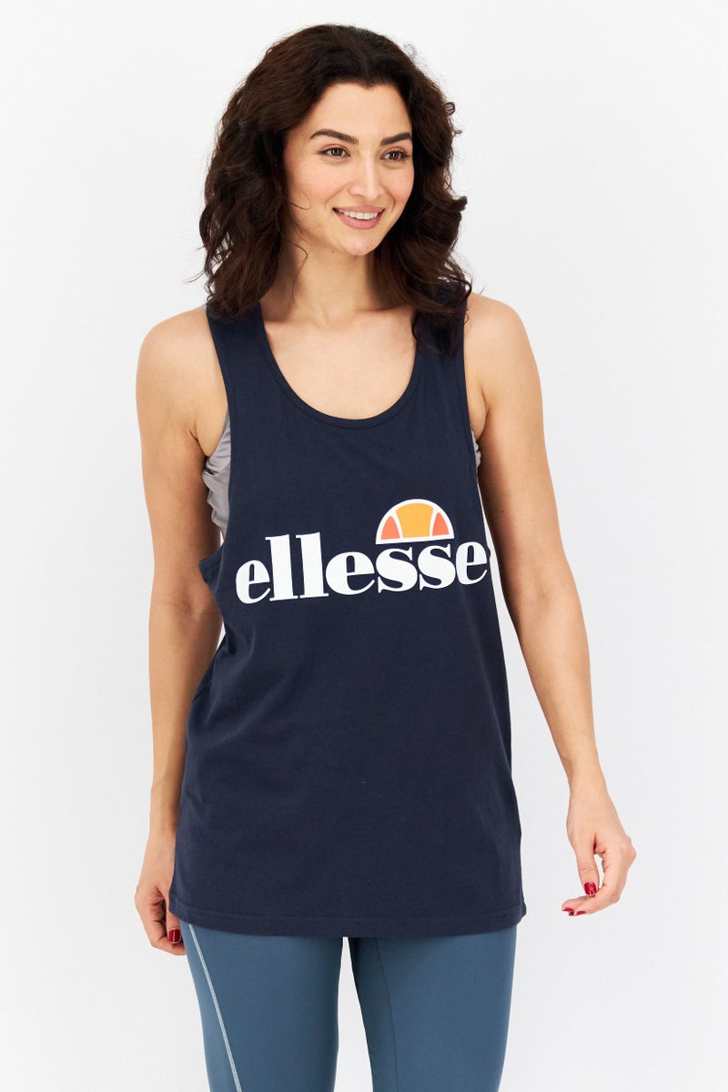 Ellesse Women Sportswear Fit Sleeveless Training Tank Top, Navy Blue - Image 1