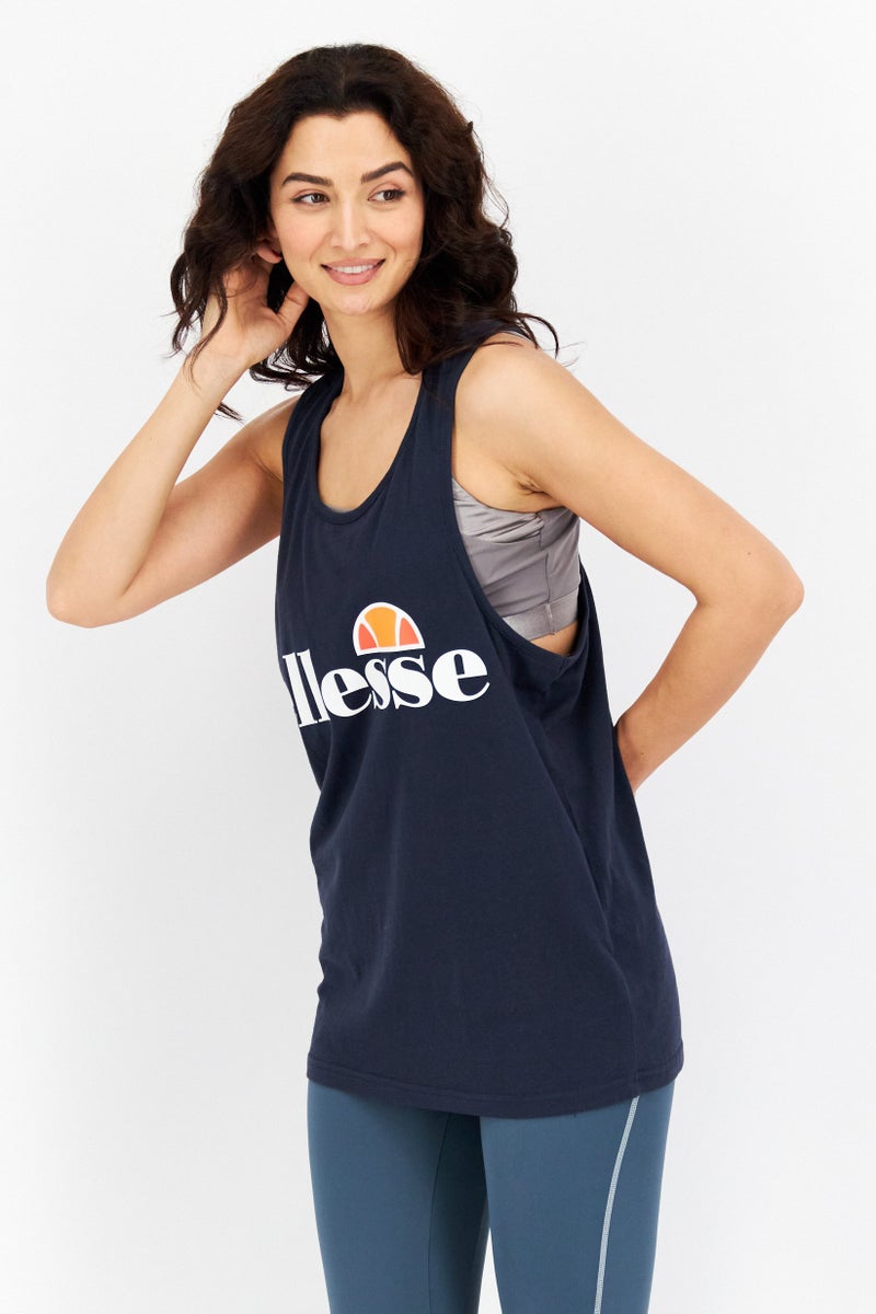 Ellesse Women Sportswear Fit Sleeveless Training Tank Top, Navy Blue - Image 2