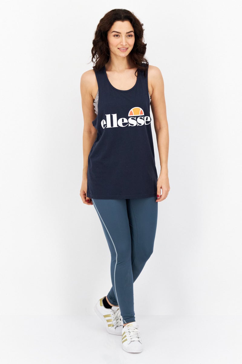 Ellesse Women Sportswear Fit Sleeveless Training Tank Top, Navy Blue - Image 4