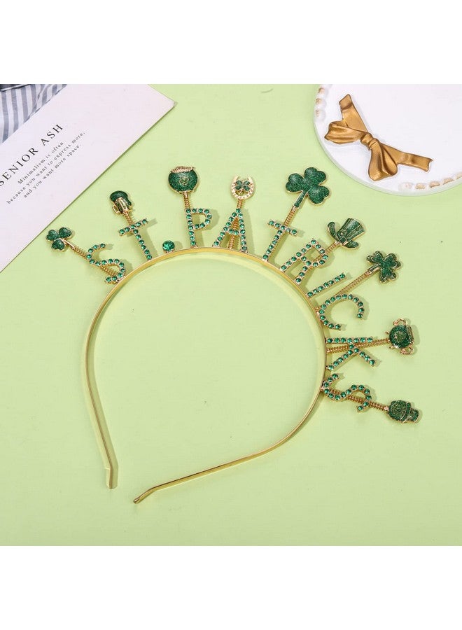 BVGA St. Patrick'S Day Headband Festival Rhinestone Glitter Shamrock Hair Accessories Green Lucky Irish Clover Hair Band Ornament For Women Girls Saint Patrick'S Day Party Decorations Decor (St.Patricks - Image 3
