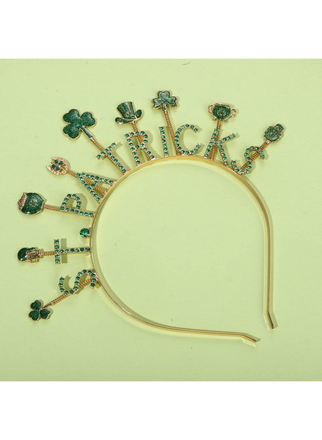BVGA St. Patrick'S Day Headband Festival Rhinestone Glitter Shamrock Hair Accessories Green Lucky Irish Clover Hair Band Ornament For Women Girls Saint Patrick'S Day Party Decorations Decor (St.Patricks - Image 4