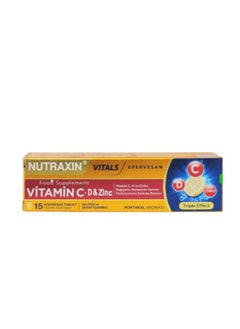 NUTRAXIN Nutraxin Vitamin C-D-Zinc 15 Effervescent Tablets  - Image 1