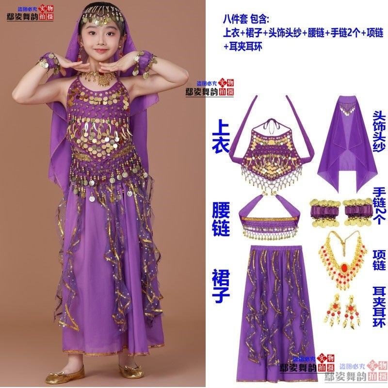 Journey To The West Jade Rabbit Costume Cosplay Female Fairy Indian Dance Adult Children Performance Costume Indian Maiden - Image 1