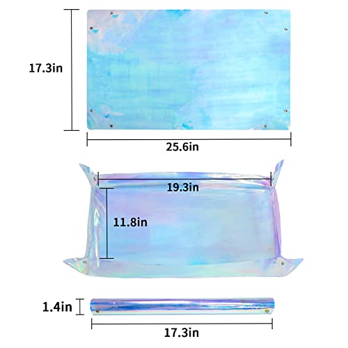 Azureblue Repotting Mat for Indoor Plants Iridescent Plant Potting Mat Waterproof Potting Repotting Tray Gardening Gifts Mat Cactus Succulent,Orchid Potting Soil Mix Mess Control, 25.6" Garden Tool, Pots Mat - Image 4