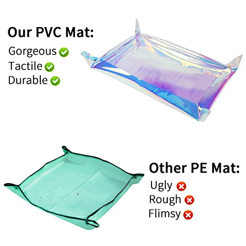 Azureblue Repotting Mat for Indoor Plants Iridescent Plant Potting Mat Waterproof Potting Repotting Tray Gardening Gifts Mat Cactus Succulent,Orchid Potting Soil Mix Mess Control, 25.6" Garden Tool, Pots Mat - Image 5