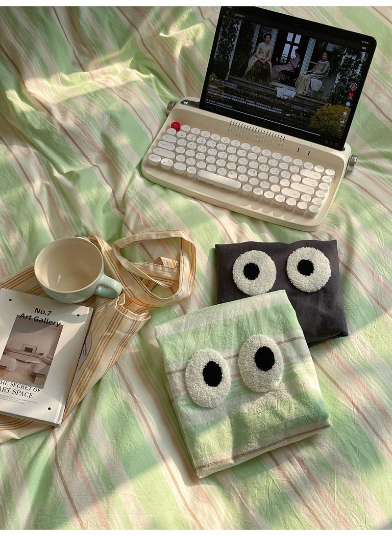 4 Pieces Satisfying Bedding Set Dopamine All Cotton Color Woven Washed Cotton Stripes Pure Cotton Bed Sheet Set - Image 3