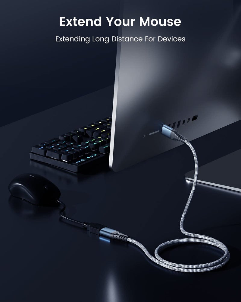 ANDTOBO USB Extension Cable 3.3ft, USB 3.0 Type A Male to Female Extender Cables High-Speed Data Transfer 5Gbps Compatible with Gamepad, Printer, Webcam, USB Keyboard, Flash Drive, Hard Drive - Image 3