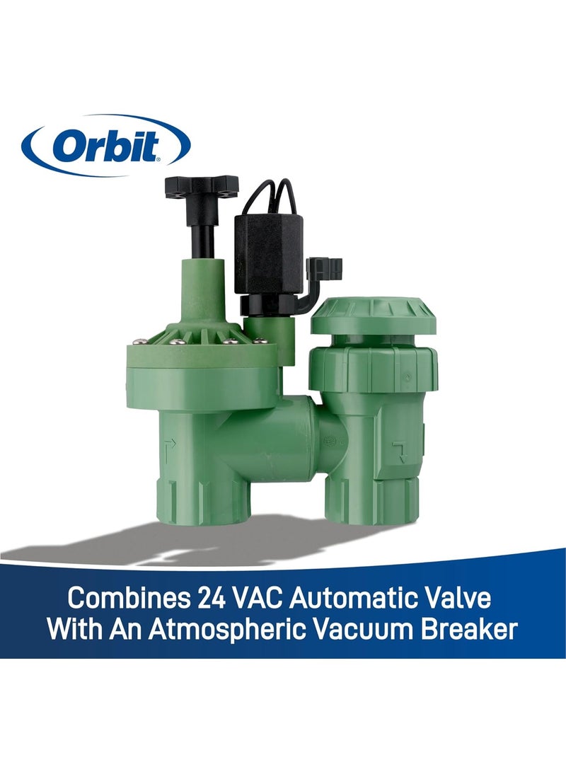 ORBIT 1-Pack Orbit 57623 3/4" FPT 100 Series Anti-Siphon Automatic Sprinkler Valve with Flow Control - Image 3