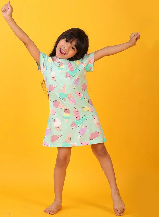 Anthrilo Anthrilo Ice Cream Print Mini Night Dress