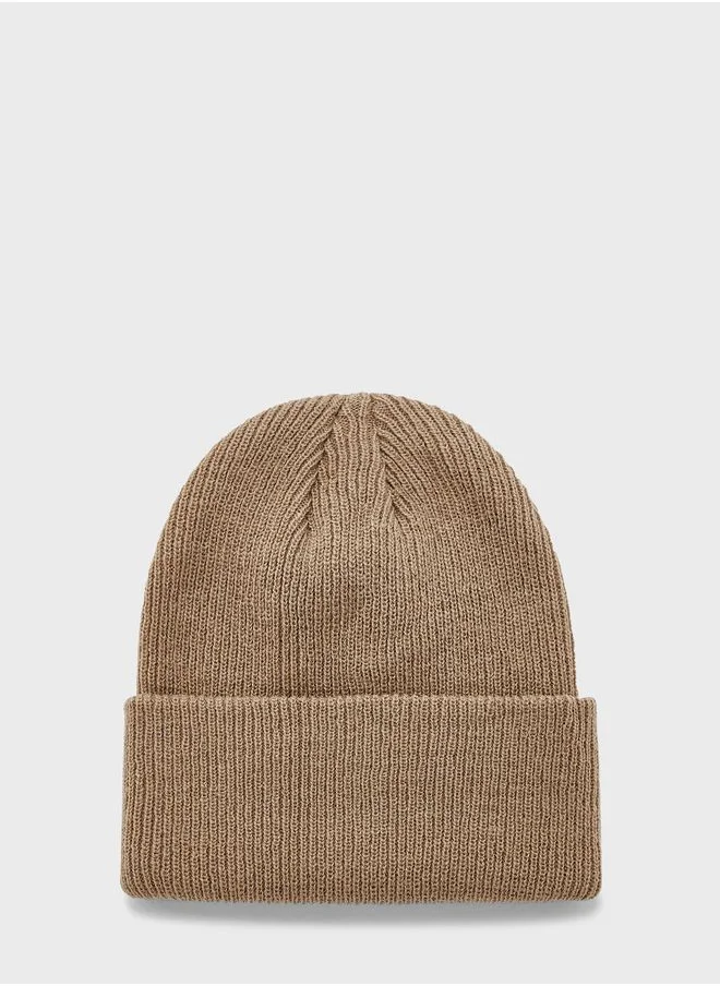 Ginger Ribbed Turn Up Winter Beanie
