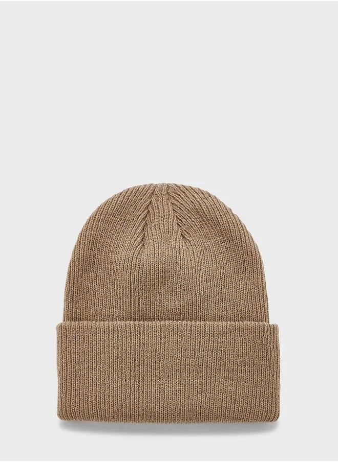 Ginger Ribbed Turn Up Winter Beanie