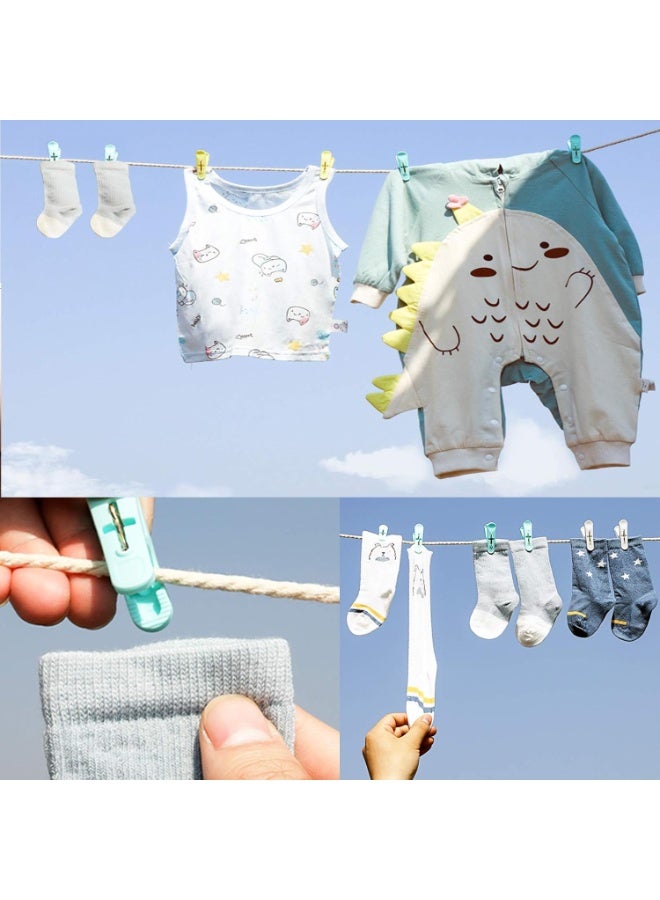 Cloth Drying Hanging Clips – 24 Pieces Strong Plastic Laundry Pegs - Image 4