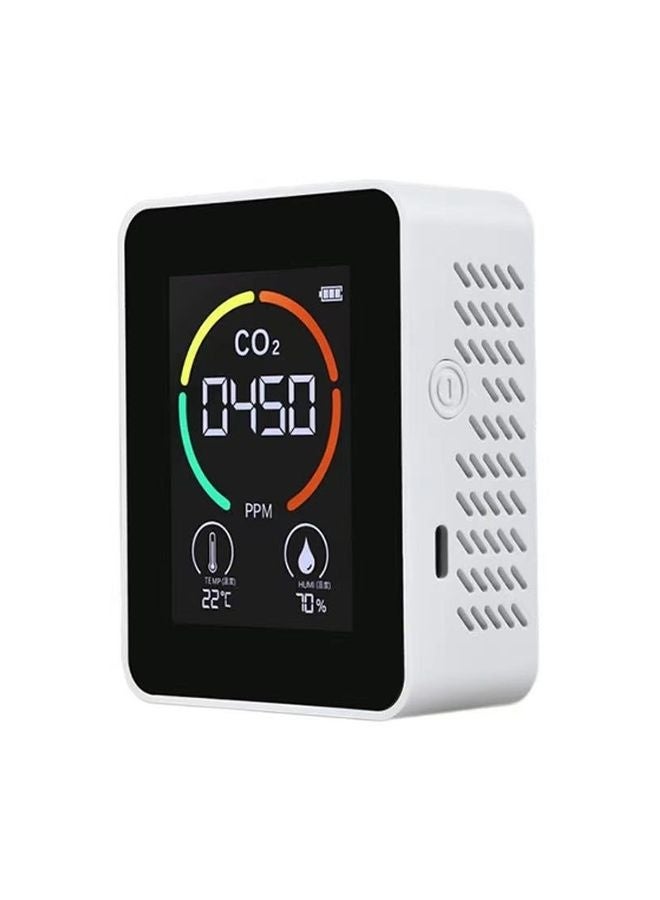 XY-T01 Temperature Humidity Display CO2 Meter Carbon Dioxide Air Quality Detector(Semiconductor White)  - Image 1