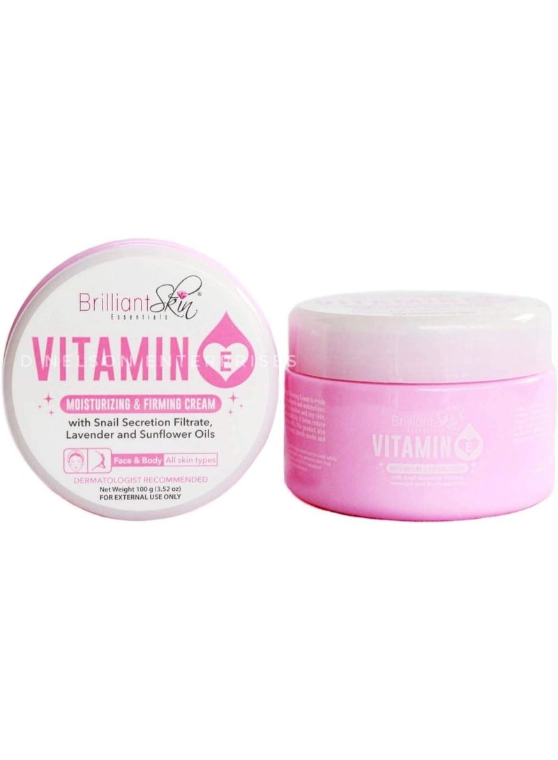 بريليانت سكين كريم بريليانت سكين فيتامين إي للترطيب وشد البشرة 100 جم مرطب ومغذي ومضاد للشيخوخة - Image 3