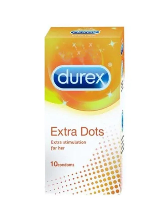 Durex 10-Piece Extra Dots Condoms - Image 1