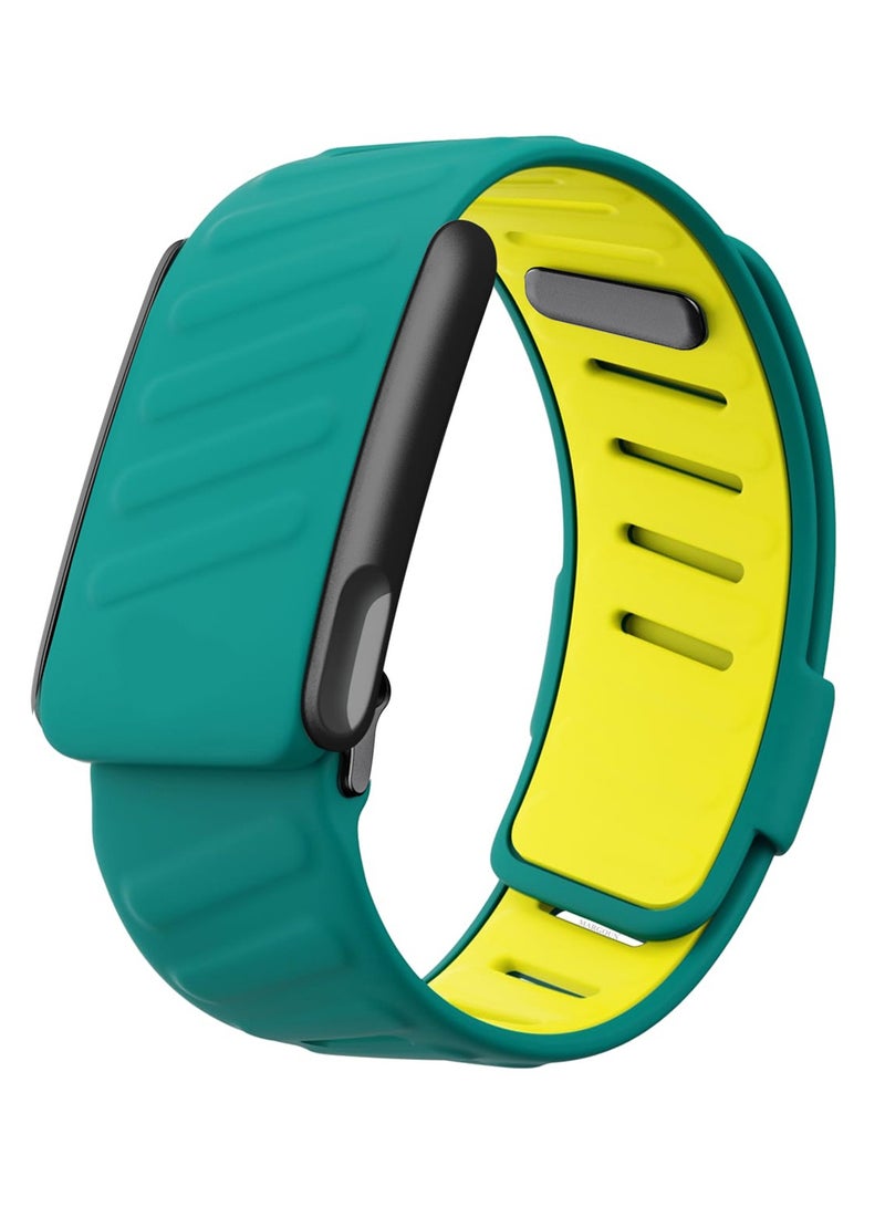 CATANES Silicone Sports Replacement Strap for Whoop 5.0 / Whoop 5.0 Life (MG Model) - MG - Adjustable and Waterproof Wristband - Green Yellow - Image 2
