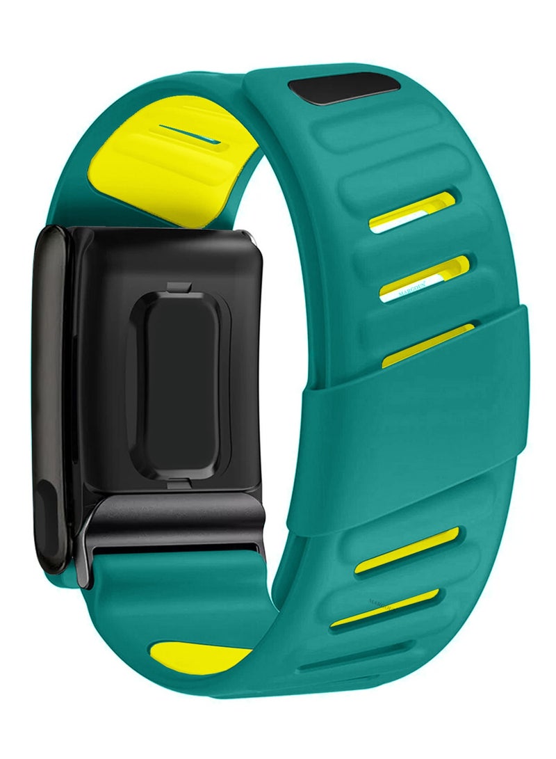 CATANES Silicone Sports Replacement Strap for Whoop 5.0 / Whoop 5.0 Life (MG Model) - MG - Adjustable and Waterproof Wristband - Green Yellow - Image 5