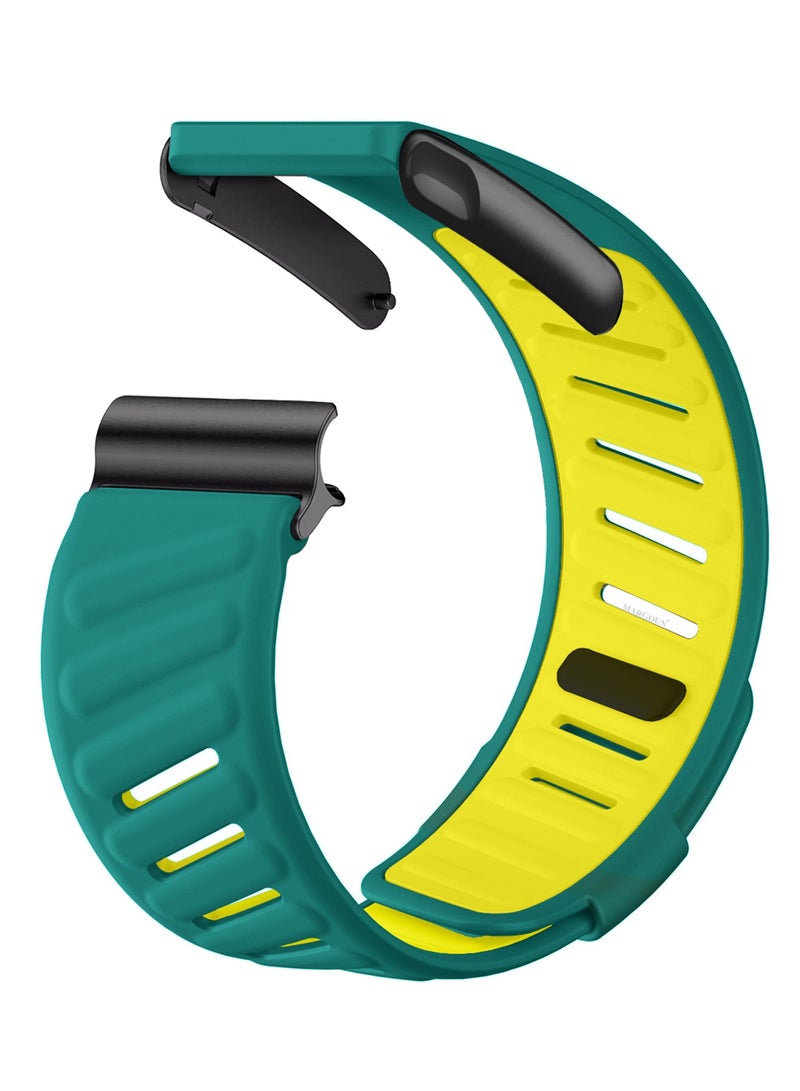 CATANES Silicone Sports Replacement Strap for Whoop 5.0 / Whoop 5.0 Life (MG Model) - MG - Adjustable and Waterproof Wristband - Green Yellow - Image 3