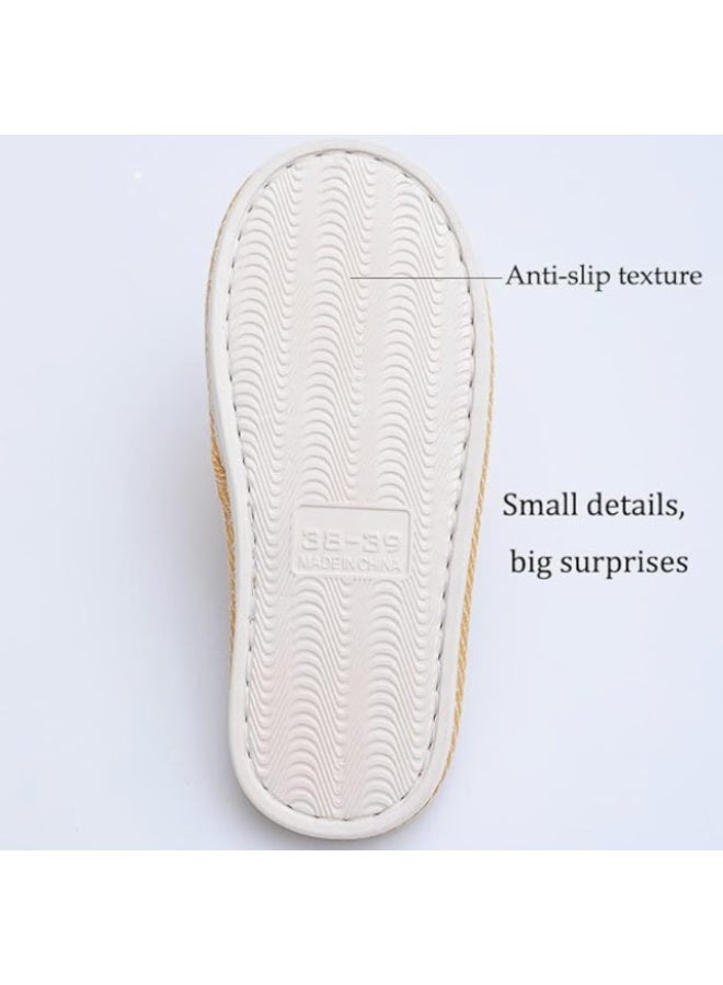 AioTio Fabric Slippers - Indoor/Outdoor, Non-Slip, Four Seasons, Soft Bottom, Couple Slippers for Men and Women - Image 4