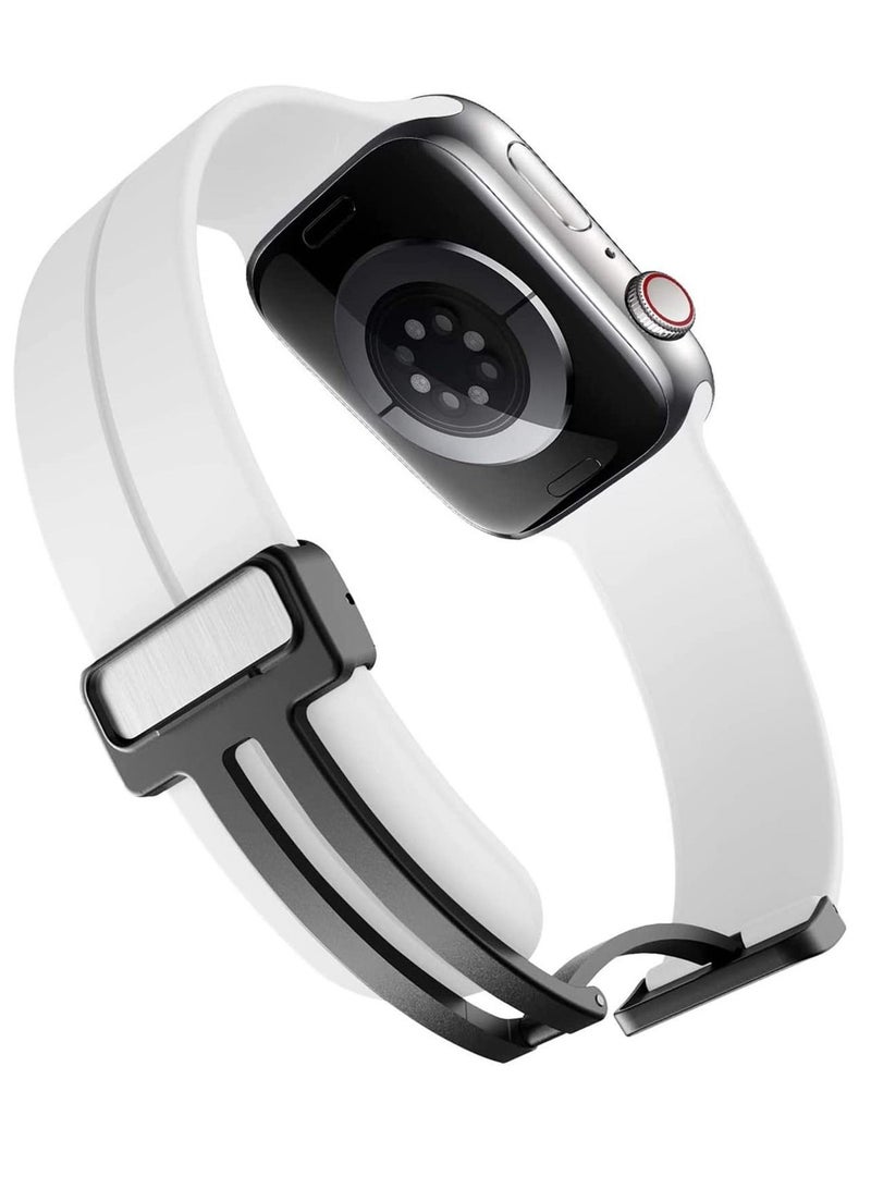GENNEXT Simple Stylish Folding Magnetic Silicone Strap Band Shockproof Wear Resisting For 42MM 44M 45MM 49MM Series Ultra - Image 3