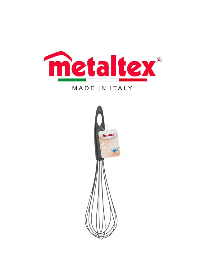 Metaltex خلاط بيض معدني نيلون رابي 8 أسلاك 29 سم، مقاوم للحرارة وآمن للاستخدام غير اللاصق للخلط، الخفق والخبز، أداة مطبخ متينة - Image 1
